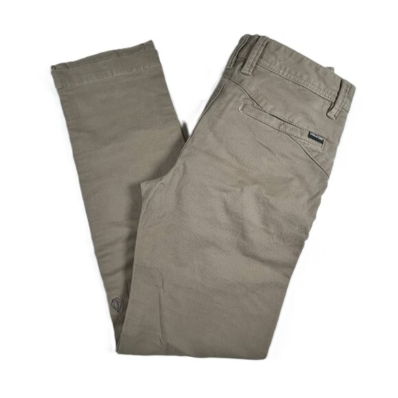 Volcom Youth Chinos Khaki, Size 27 - Picture 2 of 14